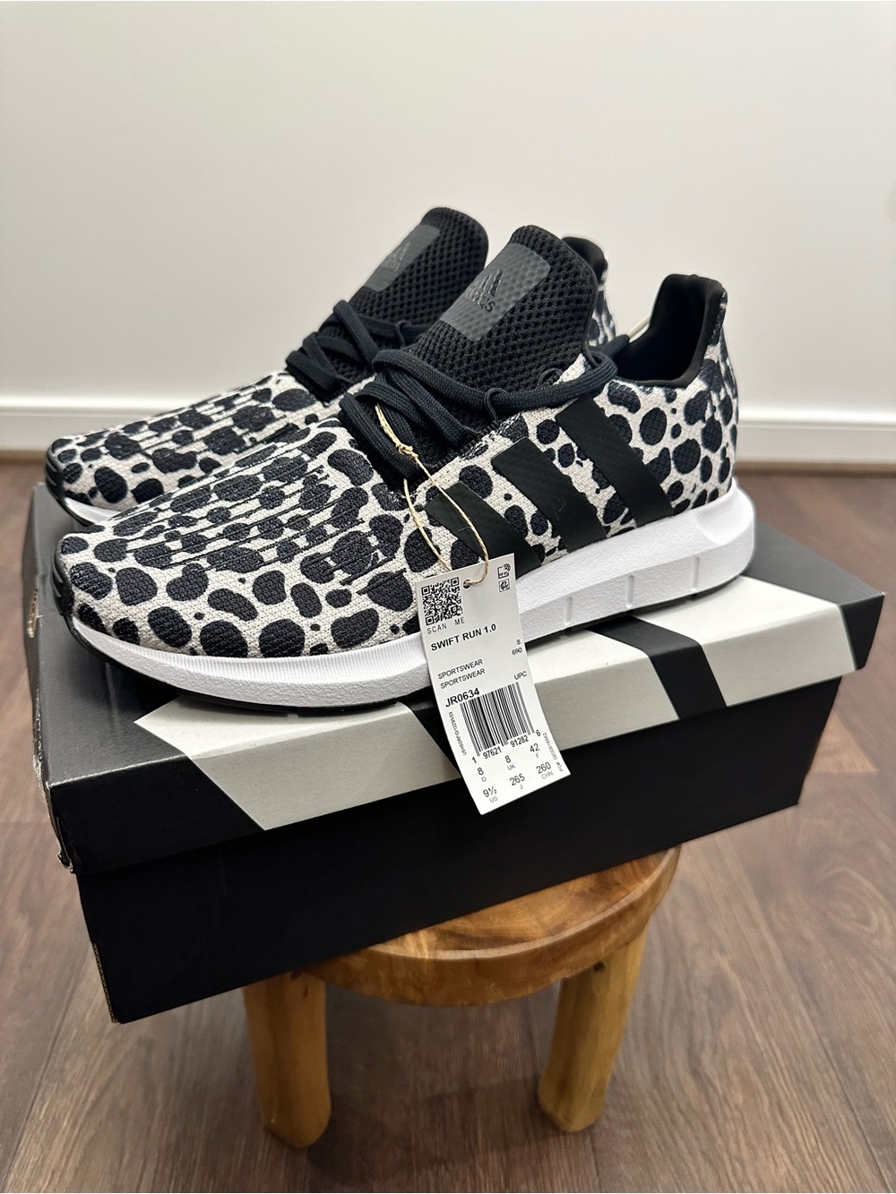 Adidas Women’s Swift Run 1.0 Leopard Print Sneakers - JR0634, Size 9.5
